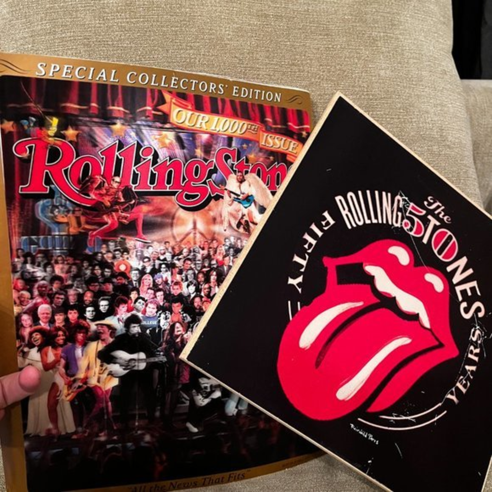 Rolling Stones Wall Plaque & 1000th Edition of Magazine (Collector’s Edition)